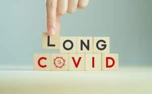 Long covid, post covid concept. Long-term effects of coronavirus