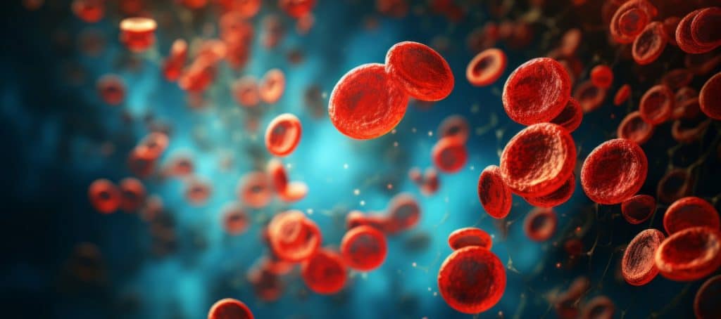 An image of red blood cells