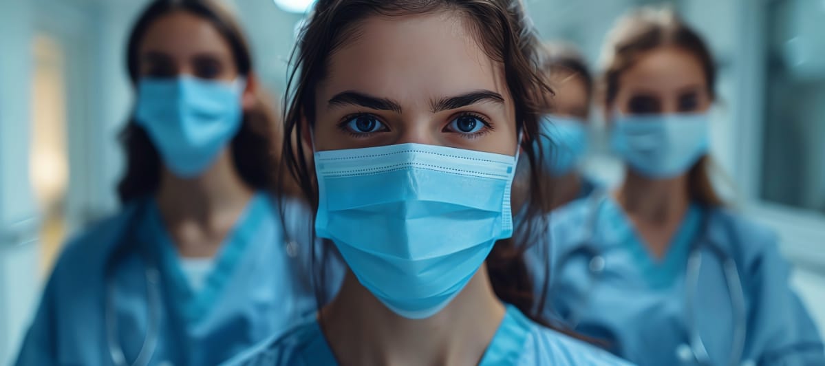 Discover Types of Nerve Pain Treatments-3-Docs A group of doctors in scrubs wearing exam masks is ready to perform nerve pain treatments