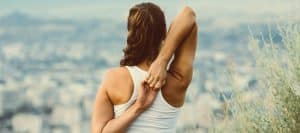 Person stretching their back