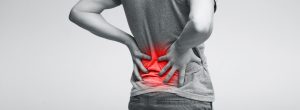 A man with sciatic pain in his back