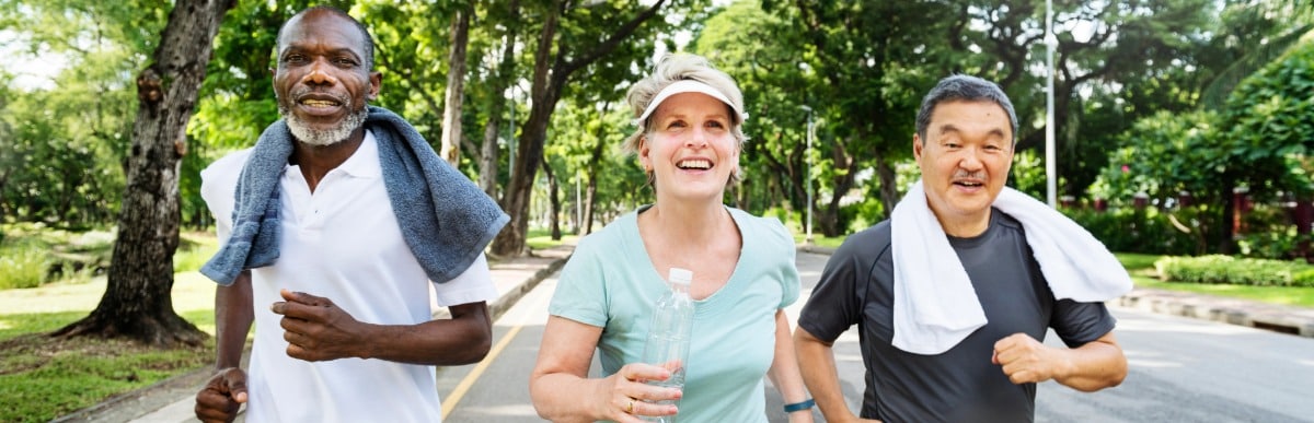 What Is an Epidural Injection-3-Runners A runner jogs with friends after an epidural injection