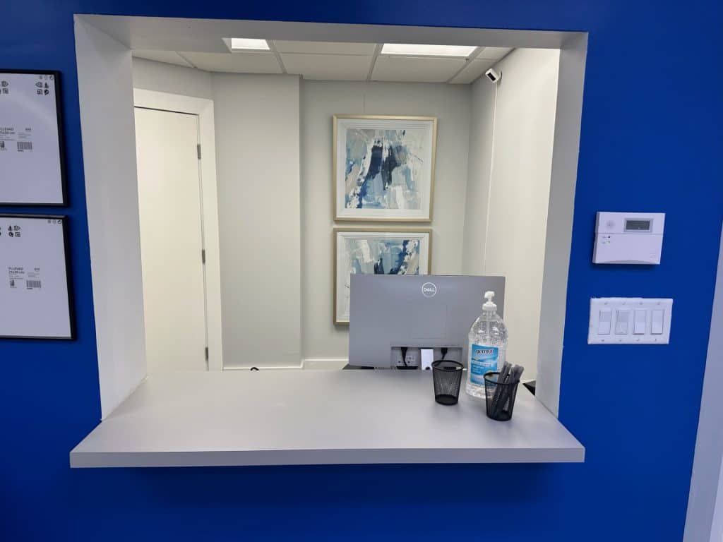 The front desk at pain and spine specialists of florida.