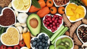Healthy nutrition foods supporting wellness